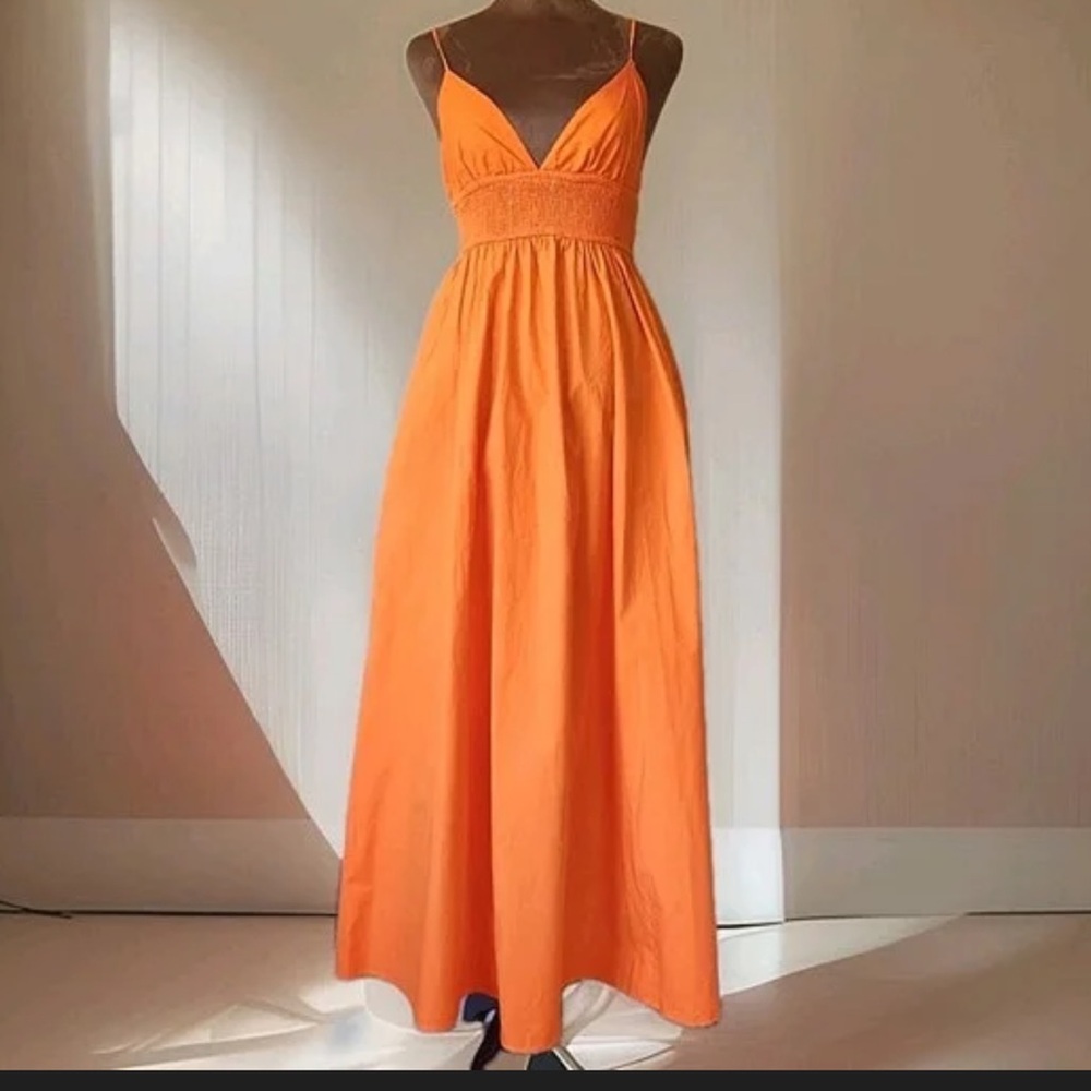 Zara Bold Orange Maxi Dress